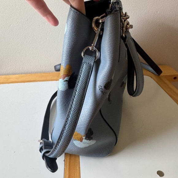 Coach Light Blue Floral crossbody purse - Picture 8 of 15